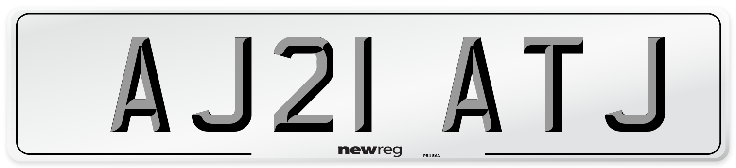 AJ21 ATJ Number Plate from New Reg